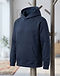 Signature Logo Hoodie (Navy), worn or held by model
