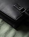 Minimalist Leather Handbag - Black (Black), detail close-up