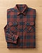 Flannel Plaid Shirt - Maroon (Maroon), flat-lay view