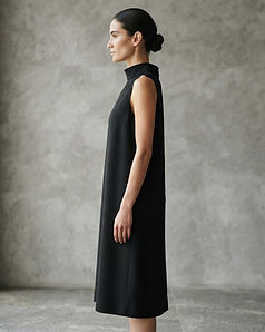 Minimalist Shift Dress (Black), product photo