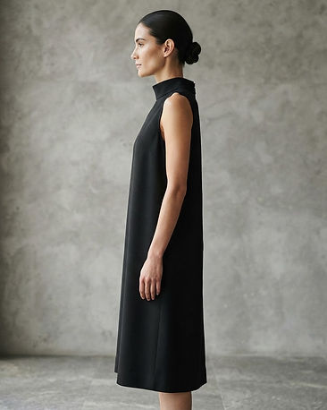 Minimalist Shift Dress (Black), product photo