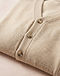 Weekend Escape Cardigan (Beige), detail close-up