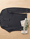 Long Sleeve Henley - Charcoal (Charcoal), flat-lay view