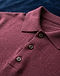 Merino Wool Blend Polo - Wine (Wine), detail close-up