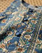 Straight Cut Printed Kurta Set (Blue), detail close-up