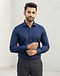 Twill Formal Shirt - Navy (Navy), worn or held by model
