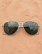 Aviator Sunglasses - Silver Frame (Silver), flat-lay view