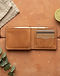 Leather Bifold Wallet - Tan (Tan), flat-lay view