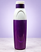 Purple sports bottle with a white sculpted shoulder