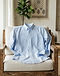 Oxford Striped Shirt - Light Blue (Light Blue), lifestyle setting