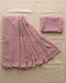 Elegant Chiffon Saree (Dusty Rose), flat-lay view