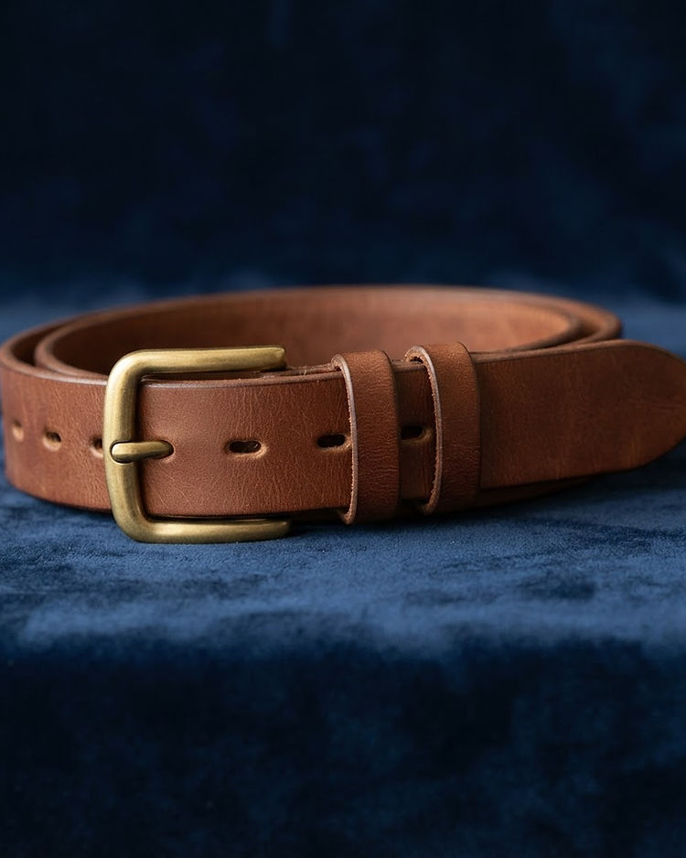 Classic Leather Belt - Brown (Brown), product photo