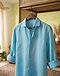 Linen Beach Shirt - Sky Blue (Sky Blue), lifestyle setting