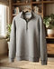 Urban Fleece Quarter-Zip (Grey Melange), lifestyle setting