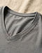 Minimalist V-Neck Tee - Slate Grey (Slate Grey), detail close-up