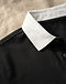 Contrast Collar Polo - Black (Black), detail close-up