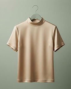 Silk-Blend Essential Tee (Champagne), product photo