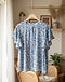 Flutter Sleeve Blouse (Floral Blue), lifestyle setting