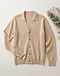 Weekend Escape Cardigan (Beige), flat-lay view