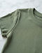 Ribbed Cropped Tee (Sage Green), detail close-up