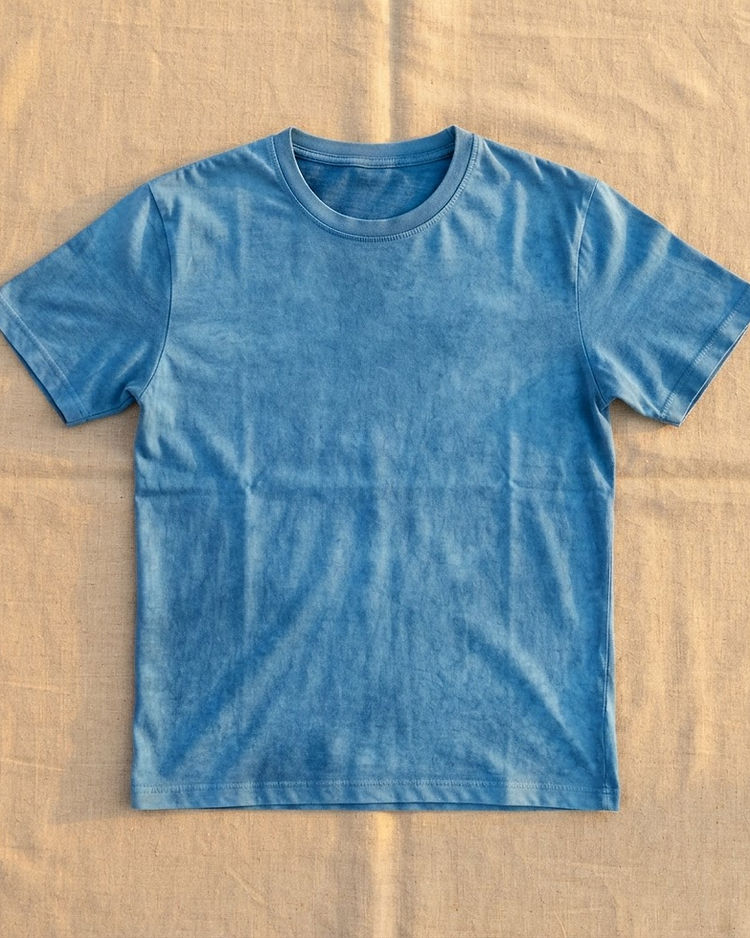 Indigo Dye T-Shirt - Sky Blue (Sky Blue), product photo