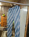 Pleated Crinkle Trousers - Blue Stripe