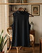 High-Neck Sleeveless Top (Black), lifestyle setting