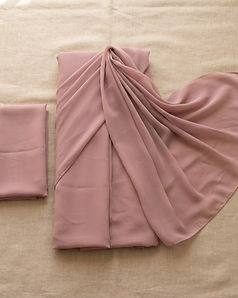 Elegant Chiffon Saree (Dusty Rose), product photo