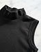 High-Neck Sleeveless Top (Black), detail close-up