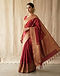 Silk Blend Banarasi Saree (Red), lifestyle setting