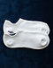 Performance No-Show Socks - White (White), flat-lay view