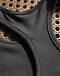 Athletic Racerback Tank (Charcoal), detail close-up