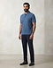 Jacquard Polo - Geometric pattern (Blue), lifestyle setting