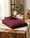 Merino Wool Blend Polo - Wine (Wine), lifestyle setting