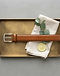Formal Leather Belt - Tan (Tan), flat-lay view