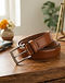 Formal Leather Belt - Tan (Tan), lifestyle setting