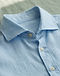 Linen Beach Shirt - Sky Blue (Sky Blue), detail close-up