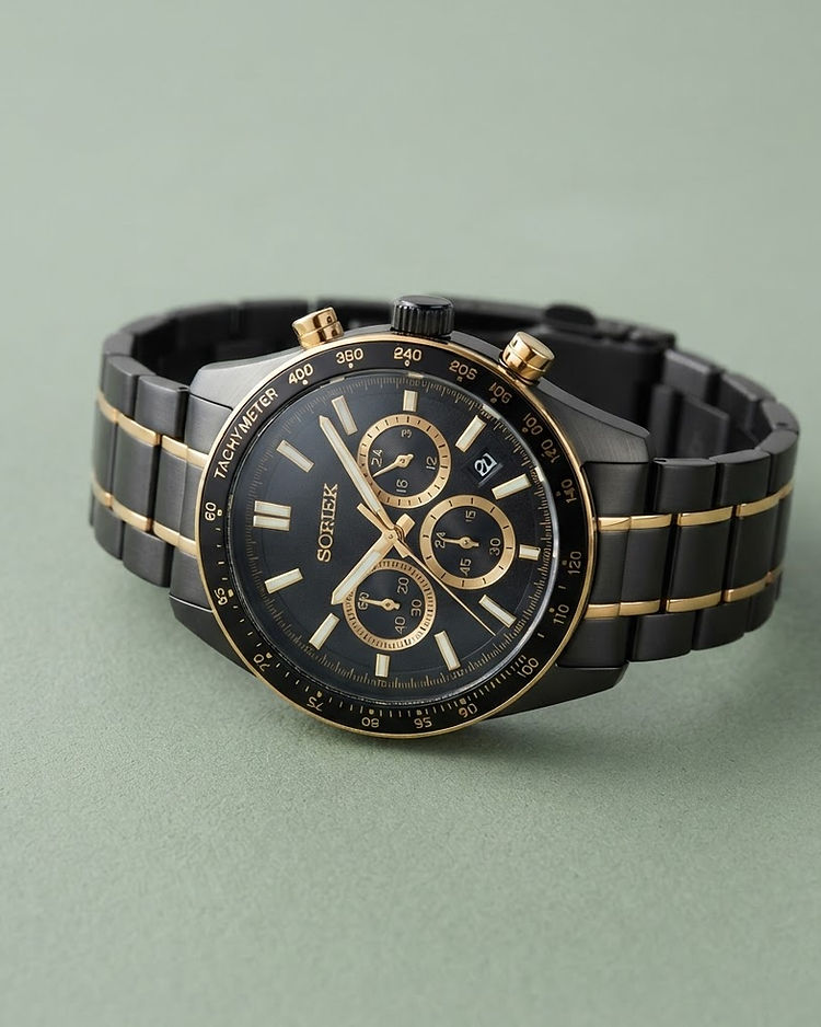 Chronograph Watch - Black/Gold (Black), product photo