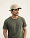 Vintage Style Cap - Beige (Beige), worn or held by model