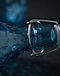 Eagle Lifetile Textured Glass Water Bottle - Blue (Blue), detail close-up