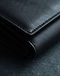 Trifold Leather Wallet - Black (Black), detail close-up