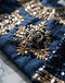 Sequined Anarkali Set (Navy), detail close-up