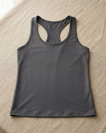 Athletic Racerback Tank (Charcoal), product photo