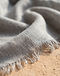 Cotton Blend Scarf - Grey (Grey), detail close-up