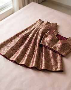 Brocade Lehenga Set (Maroon), product photo