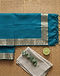 Border Embellished Dupatta - Teal (Teal), flat-lay view