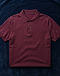 Merino Wool Blend Polo - Wine (Wine), flat-lay view
