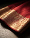 Silk Blend Banarasi Saree (Red), detail close-up