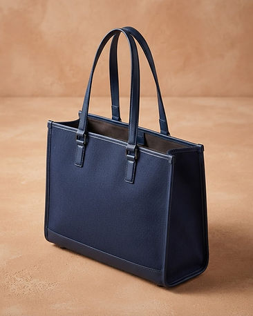 Structured Tote Bag - Navy (Navy), product photo
