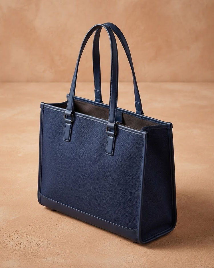Structured Tote Bag - Navy (Navy), product photo